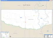 Keya Paha County Wall Map Basic Style